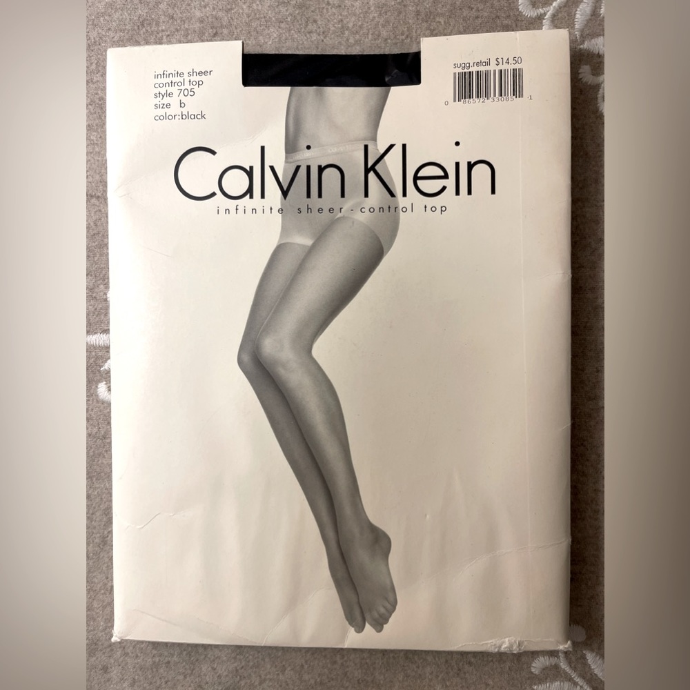New Calvin Klein Infinite Sheer Control Top Size B Color Black (final price)